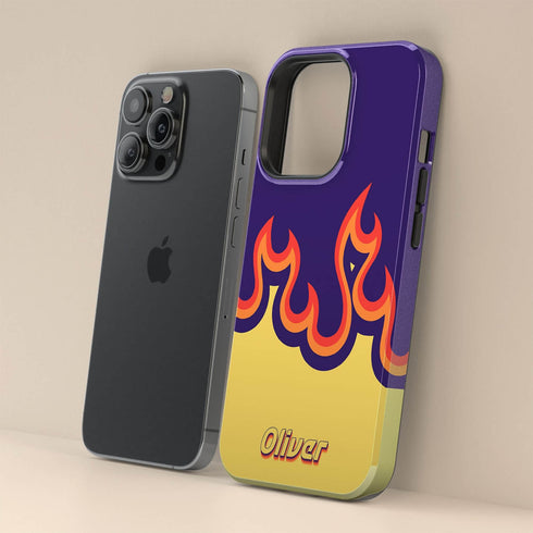 Personalized Cool Flame Effect iPhone Case